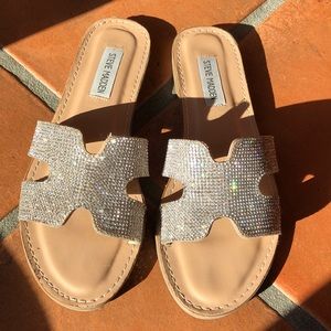 Steve Madden - Garrden - Gold Multi | Strappy sandals wedge, Strappy wedges, Shoes